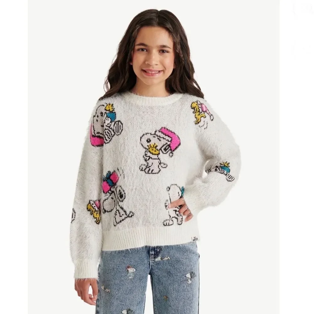 Girls Justice x Snoopy Collab Sweater Shirt Size XLP